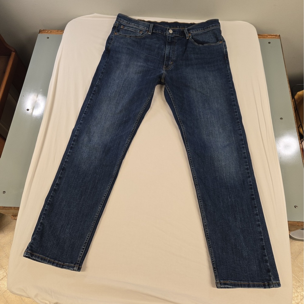 Levi's 502 Mens Jeans 38x32 Regular Fit Traditional Taper Leg Stretch Denim Blue